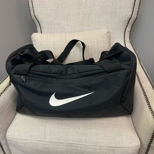Nike Black and White Duffel Bag